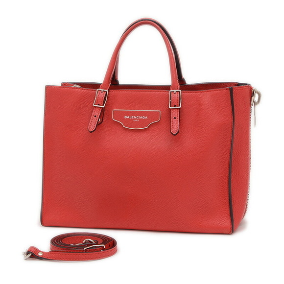 Balenciaga Bag Tote Red Leather - Picture 1 of 6